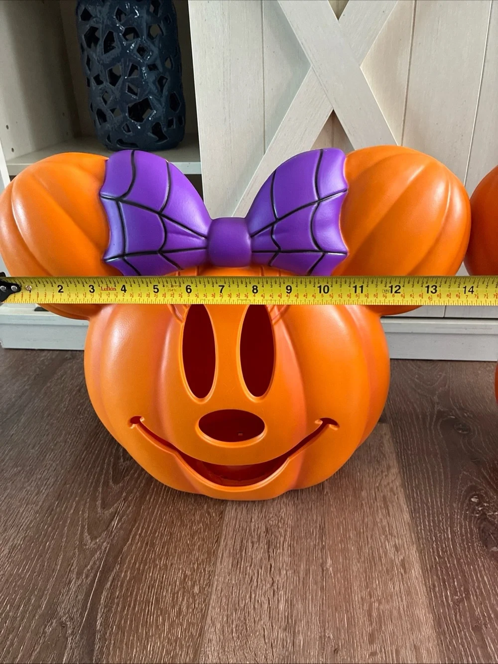 Disney Mickey & Minnie Mouse Light Up  Halloween Pumpkins Set of 2. Flaws
